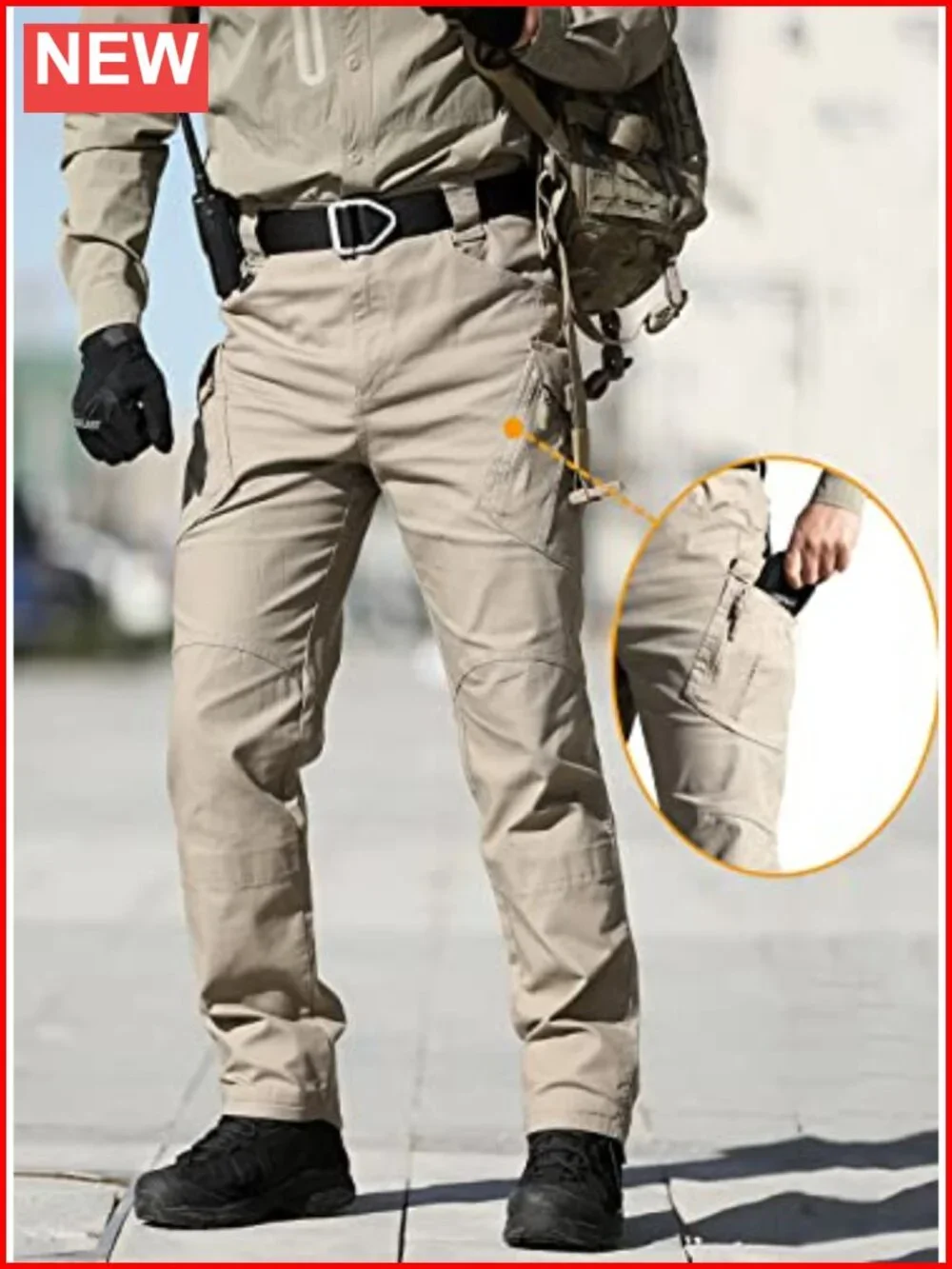 Men's Military Cargo Tactical Pants Ripstop Lightweight Cotton Stretch Combat